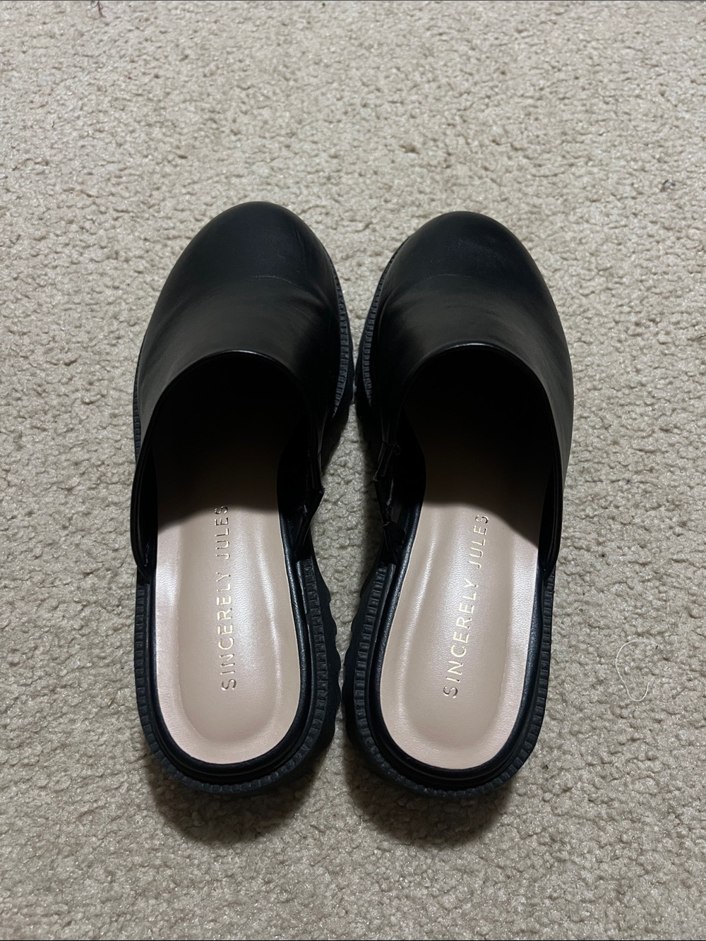 Like New Sincerely Jules Comfort Slip-On Platform Clog Mule - Black - Picture 2 of 6